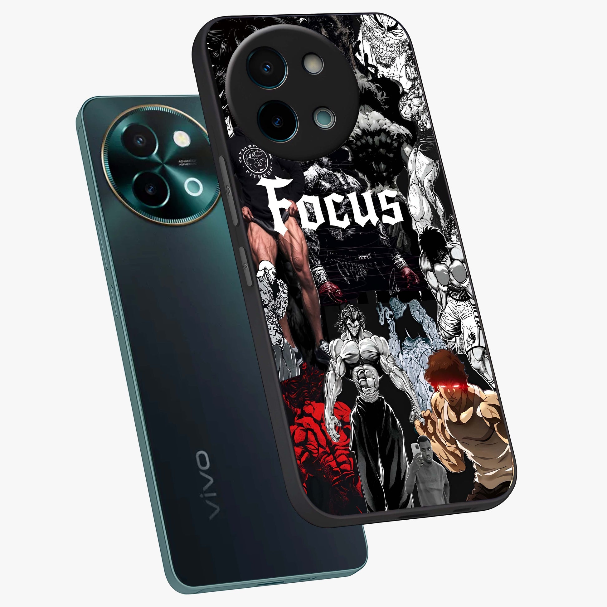 Relentless Power Focus Glass Case displayed in angled mockup highlighting bold statement design with modern aesthetic style.