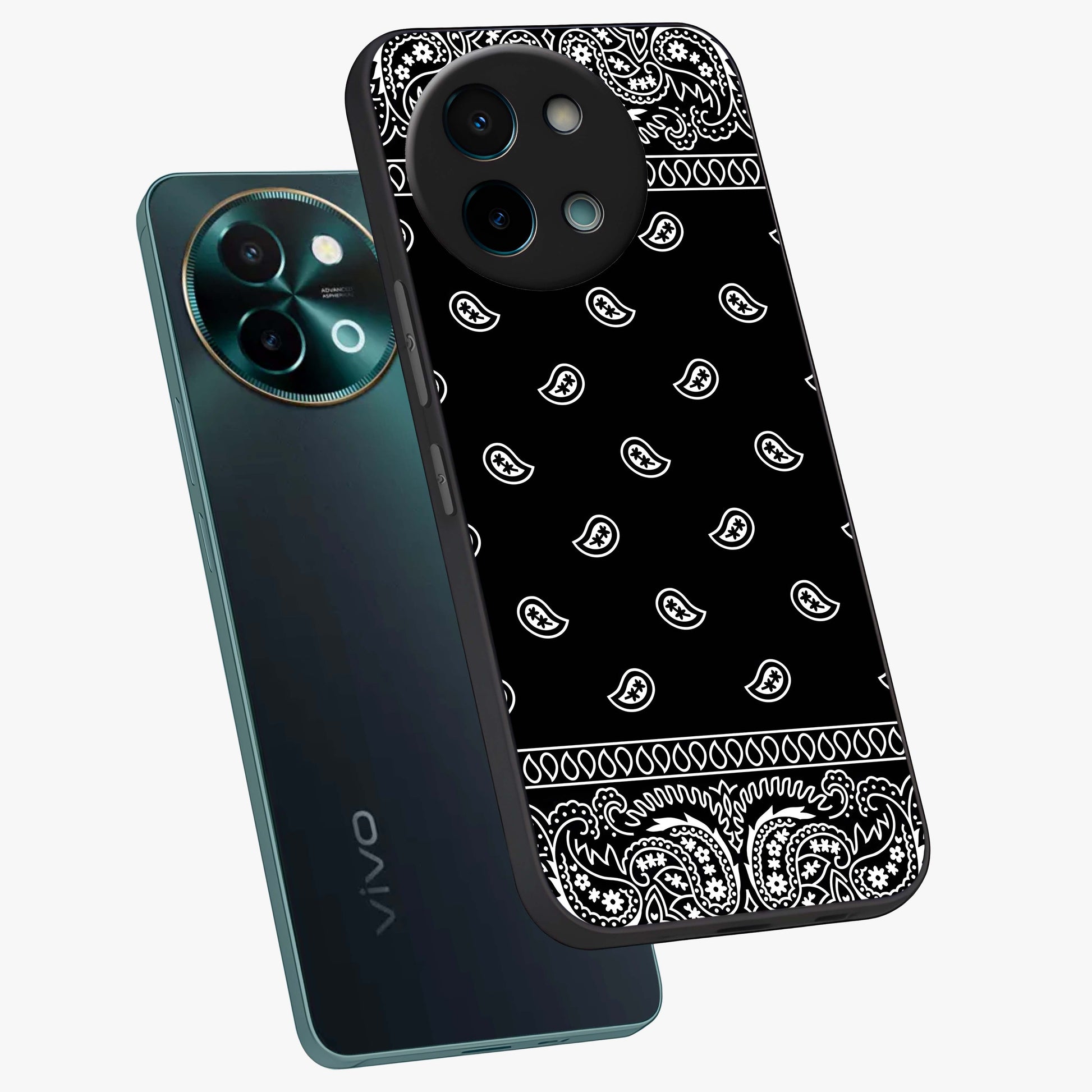 Retro Rebel Threads Glass Case displayed in angled mockup highlighting retro inspired graphic design with rebellious aesthetic.