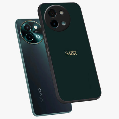 Sabr Minimal Patience Glass Case displayed in angled mockup highlighting simple inspirational design with clean aesthetic style.
