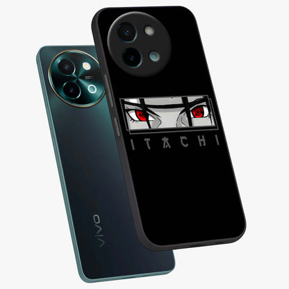 Scarlet Gaze Dominance Glass Case displayed in angled mockup highlighting intense visual design with bold scarlet aesthetic.