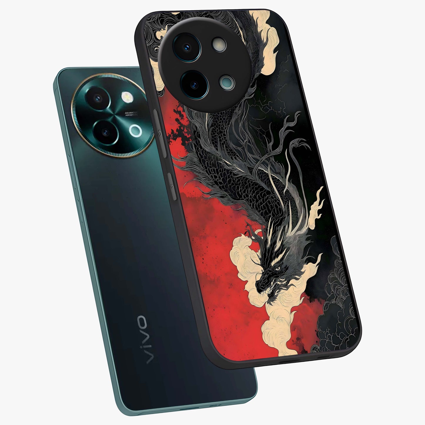 Shadow Dragon Fury Glass Case displayed in angled mockup highlighting powerful dragon illustration with dark fantasy aesthetic.