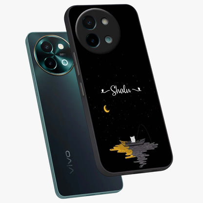 Silent Night Row Glass Case displayed in angled mockup highlighting peaceful evening design with dreamy night aesthetic.