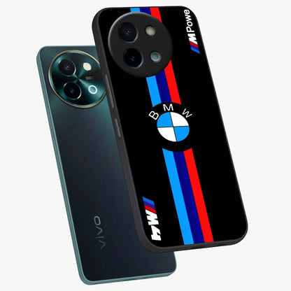 Turbo BMW Beast Glass Case displayed in angled mockup highlighting sleek racing car design with bold automotive aesthetic.