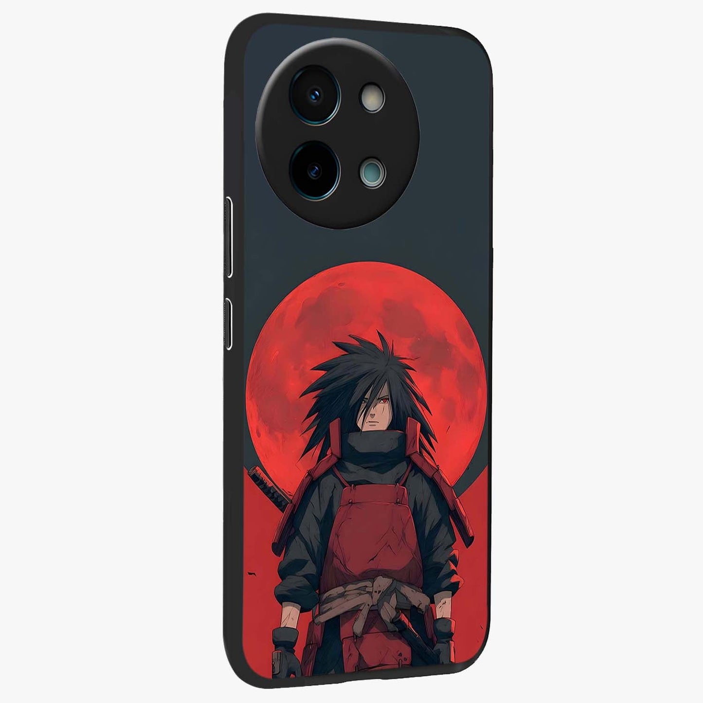 Crimson Moon Warlord Glass Case upright view showcasing powerful warlord artwork with dark celestial theme.