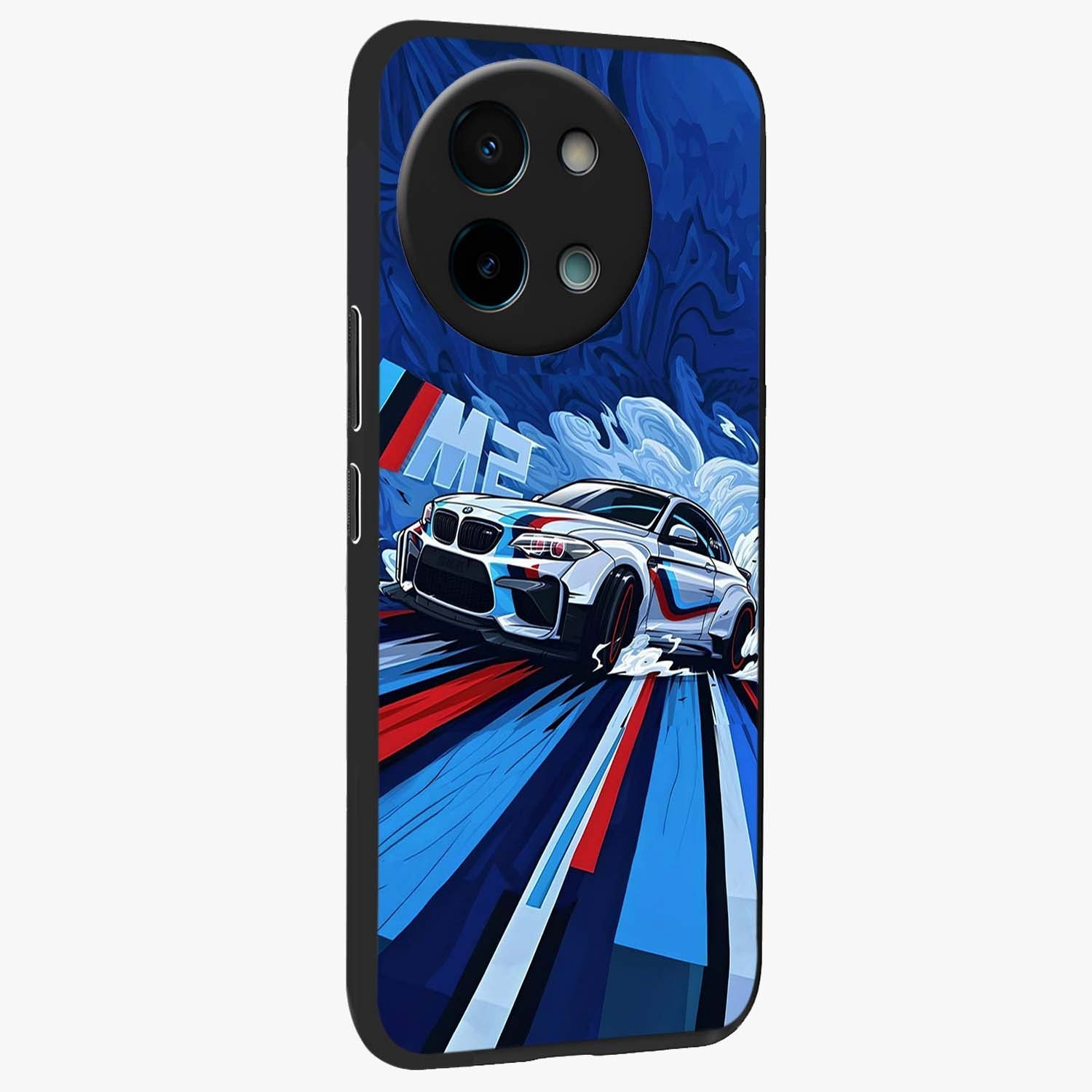 Drift Power Rush Glass Case upright view showcasing high speed racing artwork with bold automotive theme.