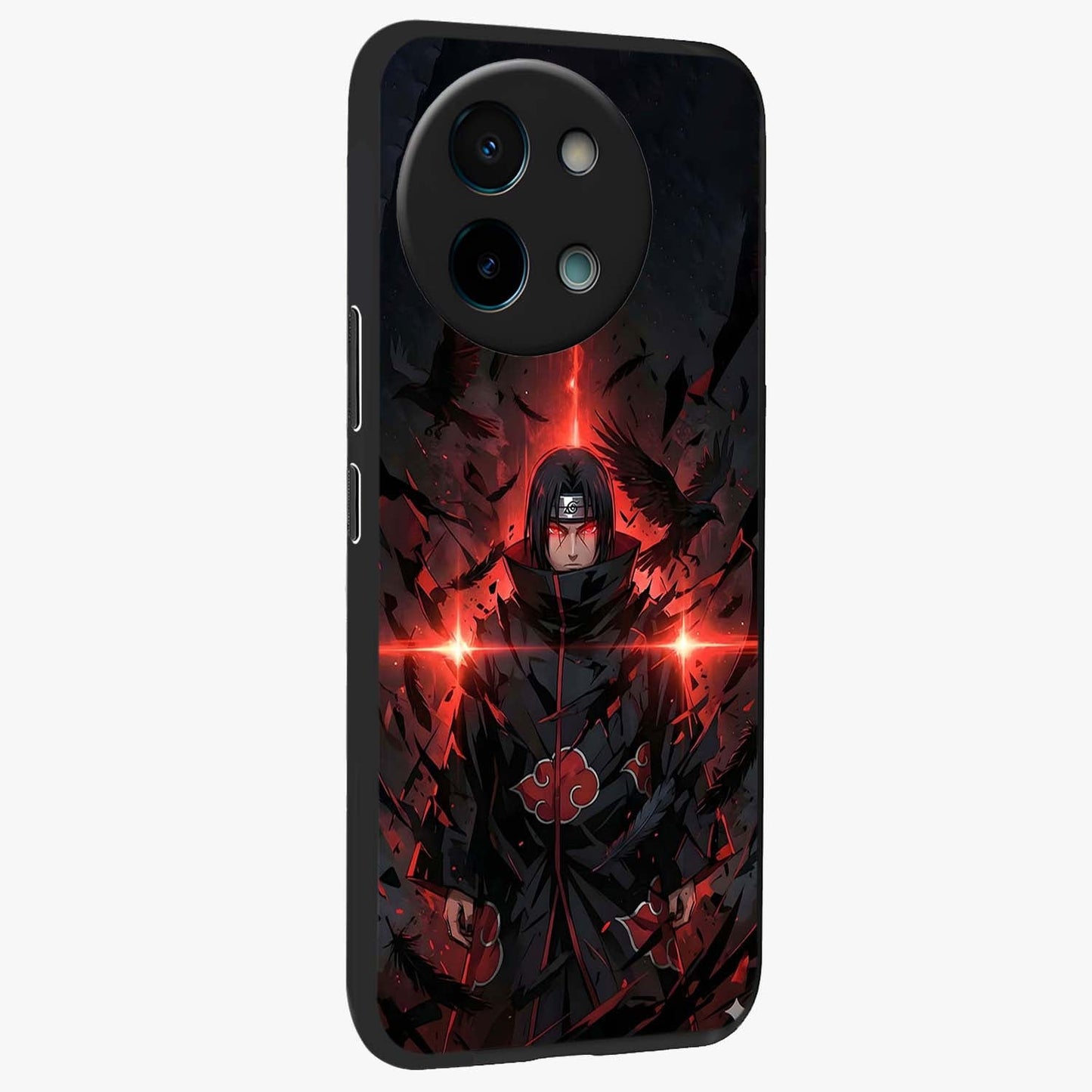 Focused Blade Discipline Glass Case upright view showcasing strong typography statement with sleek motivational theme.