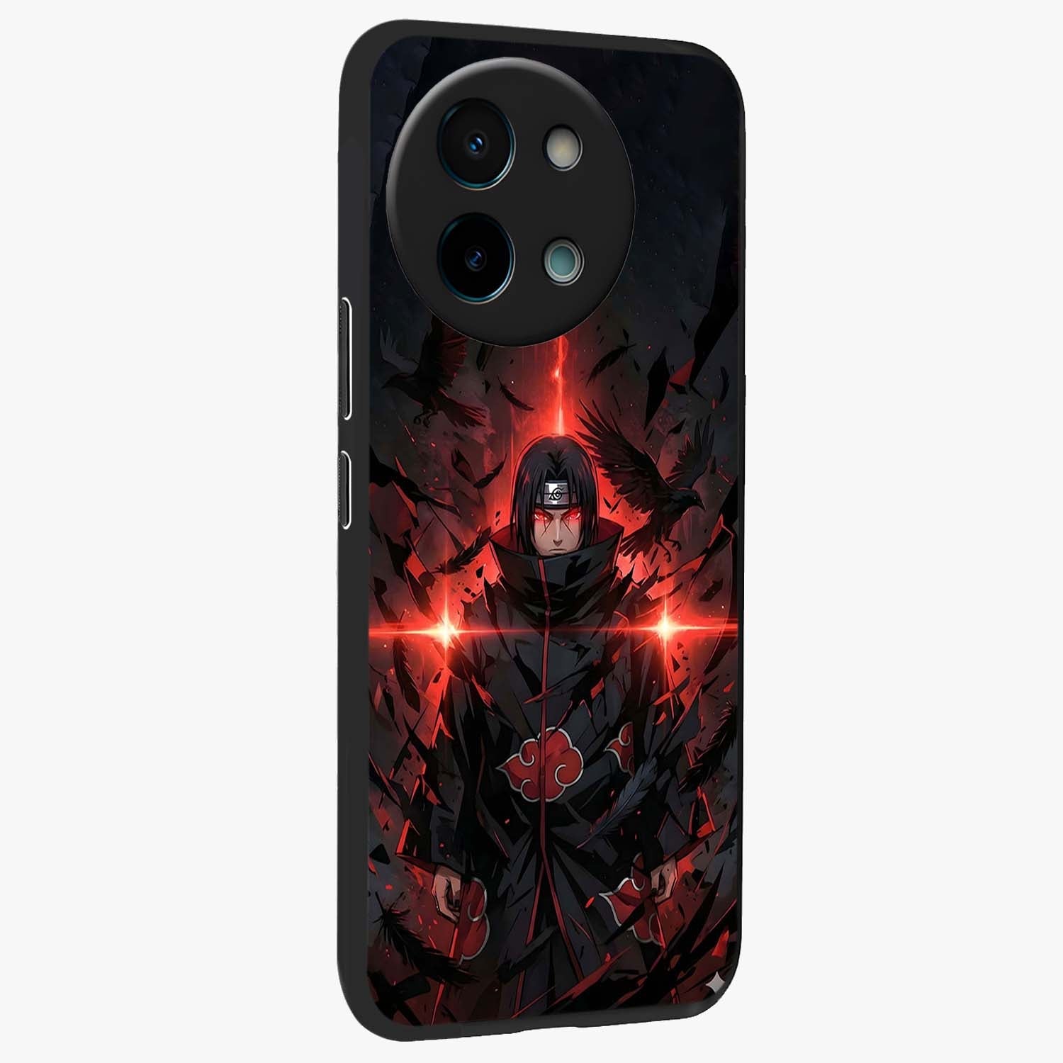 Focused Blade Discipline Glass Case upright view showcasing strong typography statement with sleek motivational theme.