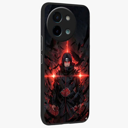 Focused Blade Discipline Glass Case upright view showcasing strong typography statement with sleek motivational theme.
