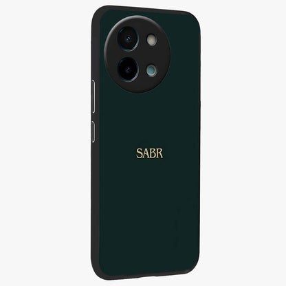 Sabr Minimal Patience Glass Case upright view showcasing calm minimalist artwork with motivational patience theme.