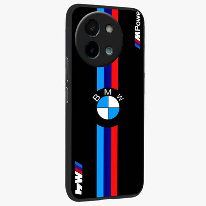Turbo BMW Beast Glass Case upright view showcasing powerful car artwork with modern motorsport theme.