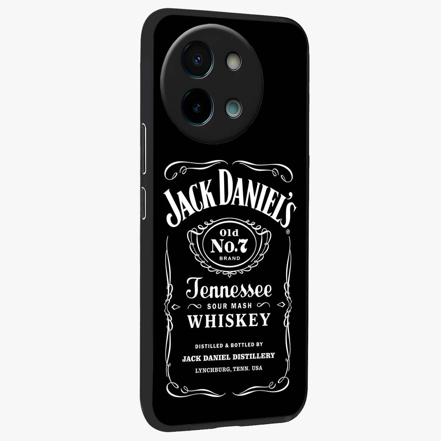 Vintage Whiskey Heritage Glass Case upright view showcasing stylish vintage whiskey artwork with timeless bar culture theme.