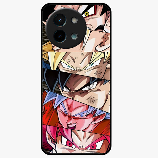 Anime Character Glass Case showing flat back view with vibrant anime artwork and glossy glass finish.