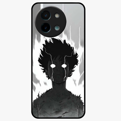 Awakened Inner Rage Glass Case showing flat back view with intense artistic artwork and glossy glass finish.