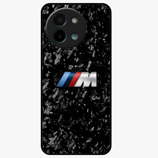 Carbon Speed Mark Glass Case showing flat back view with sporty carbon pattern artwork and glossy glass finish.
