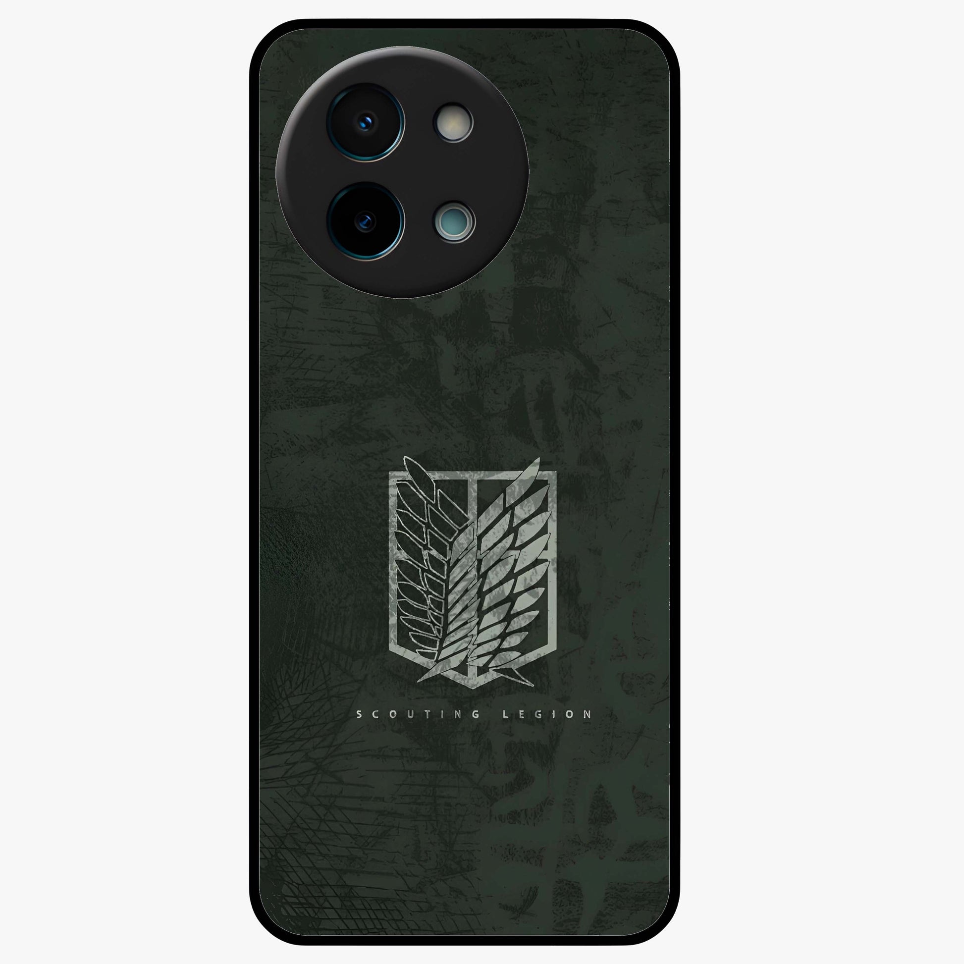 Wings Of Freedom Glass Case showing flat back view with symbolic wings artwork and glossy glass finish.