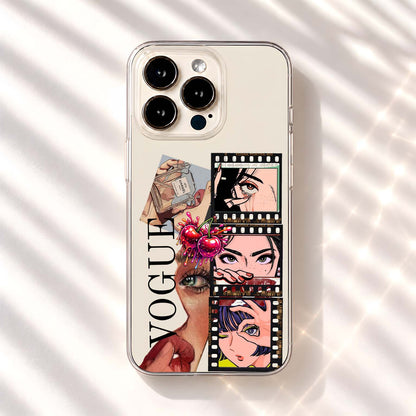 Vogue Aesthetic Collage Clear Silicon Cover