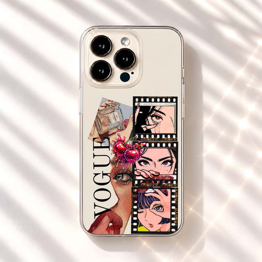 Vogue Aesthetic Collage Glass Case
