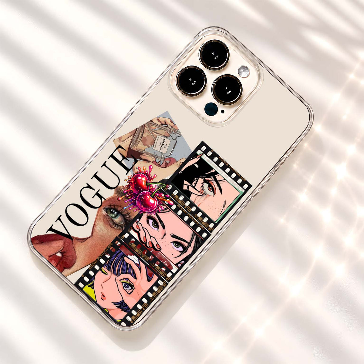 Vogue Aesthetic Collage Clear Silicon Cover