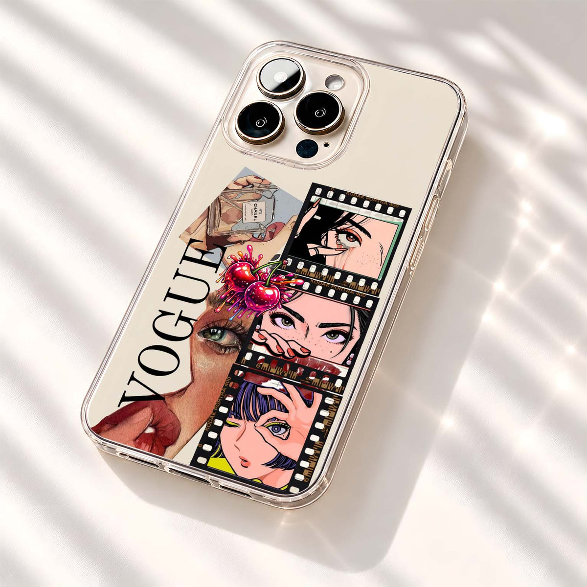 Vogue Aesthetic Collage Clear Silicon Cover