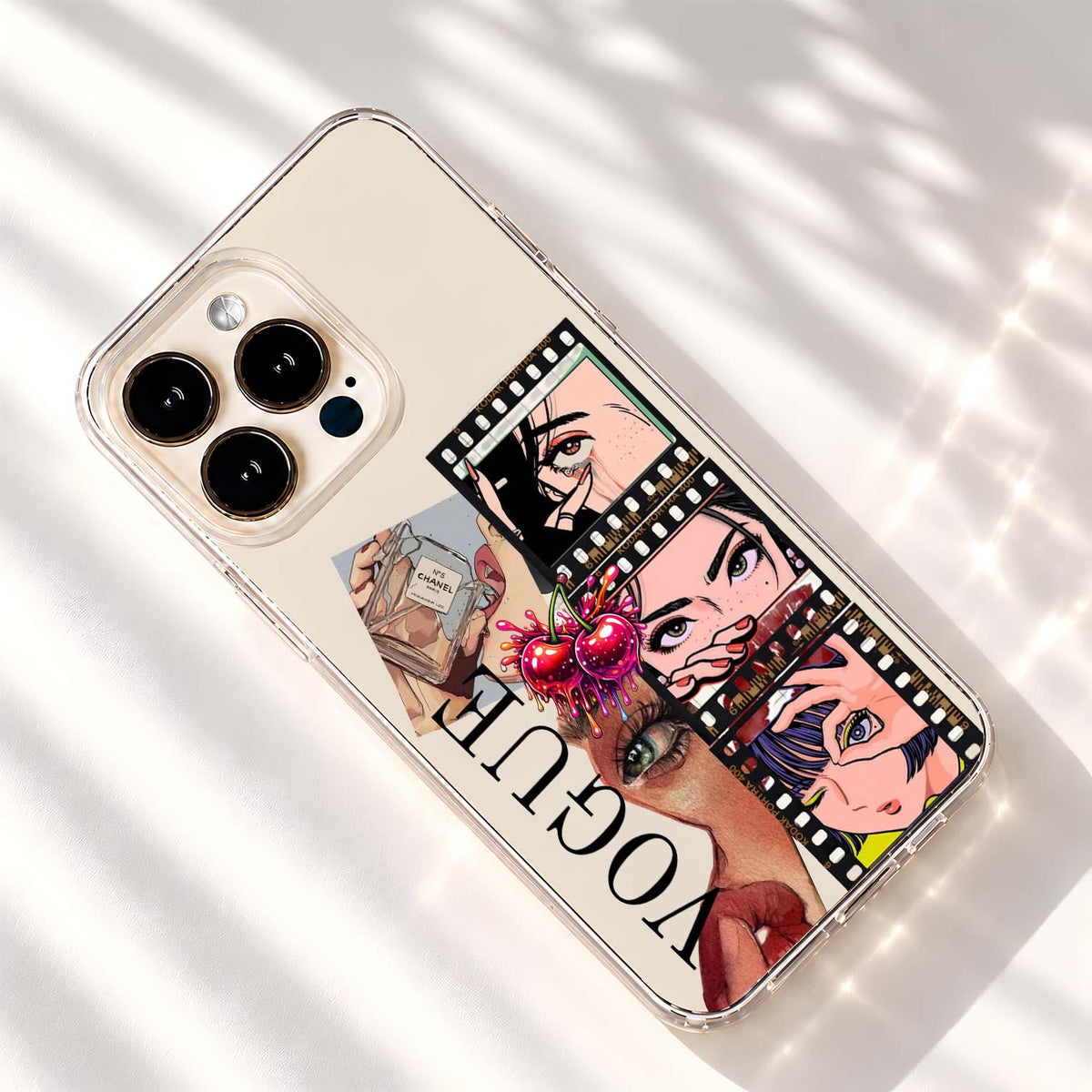 Vogue Aesthetic Collage Clear Silicon Cover
