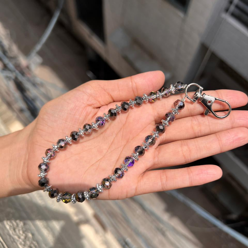 Midnight Crystal Loop Phone Charm