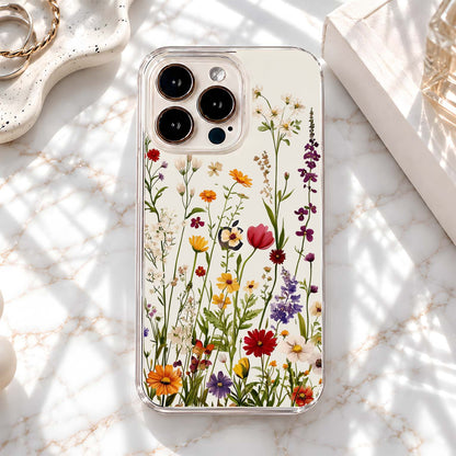 Wildflower Spring Garden Clear Silicon Cover