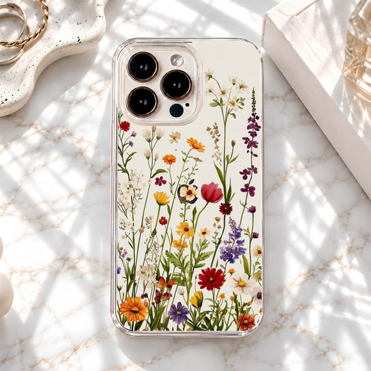Wildflower Spring Garden Glass Case