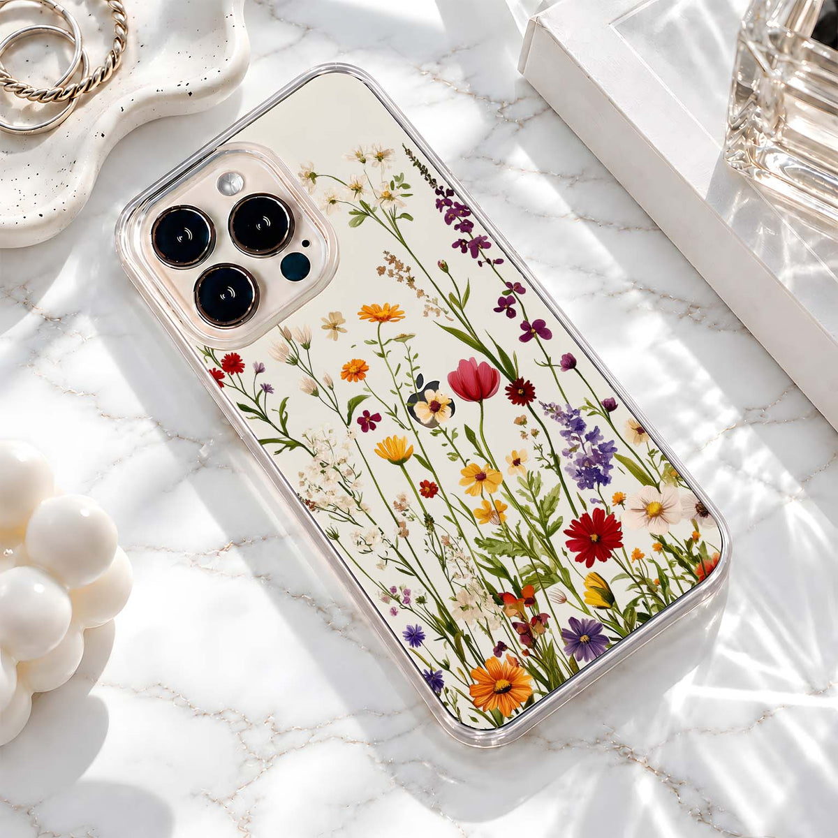 Wildflower Spring Garden Clear Silicon Cover