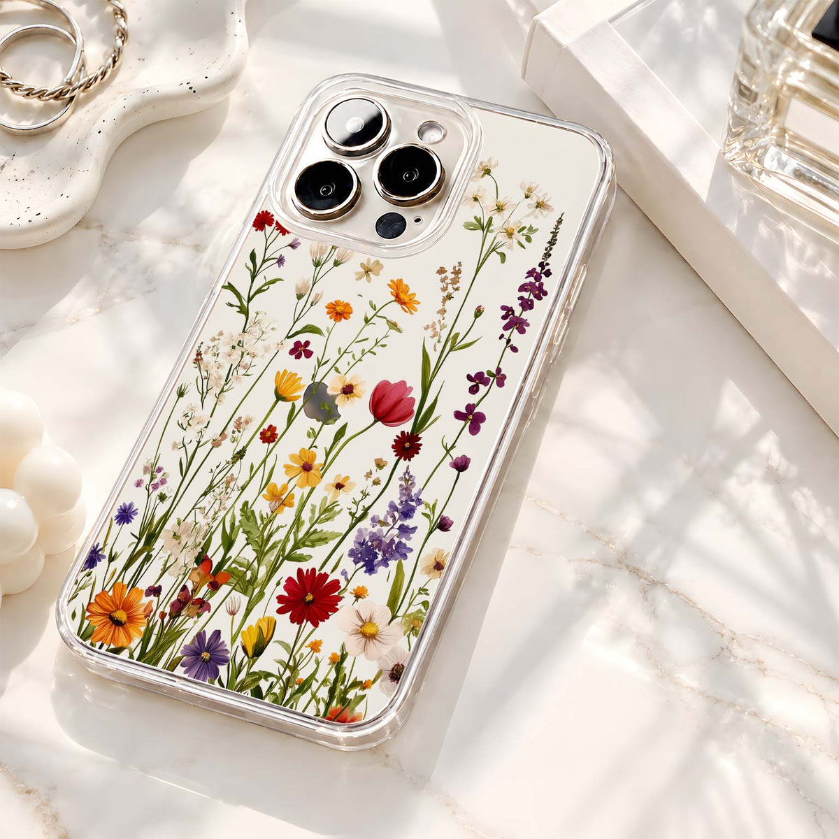 Wildflower Spring Garden Clear Silicon Cover
