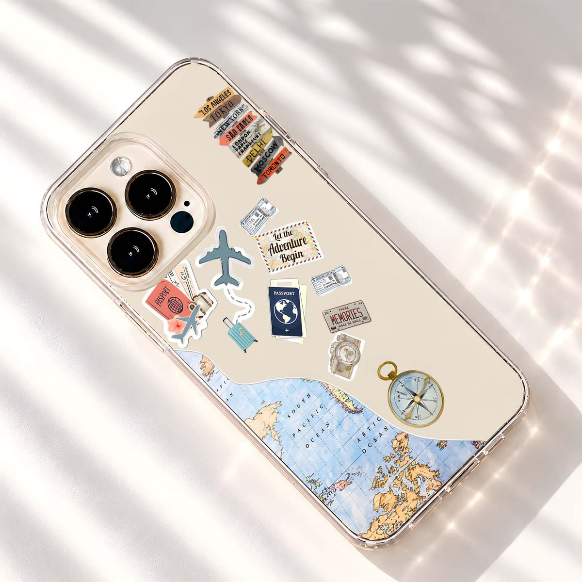 World Travel Memories Clear Silicon Cover