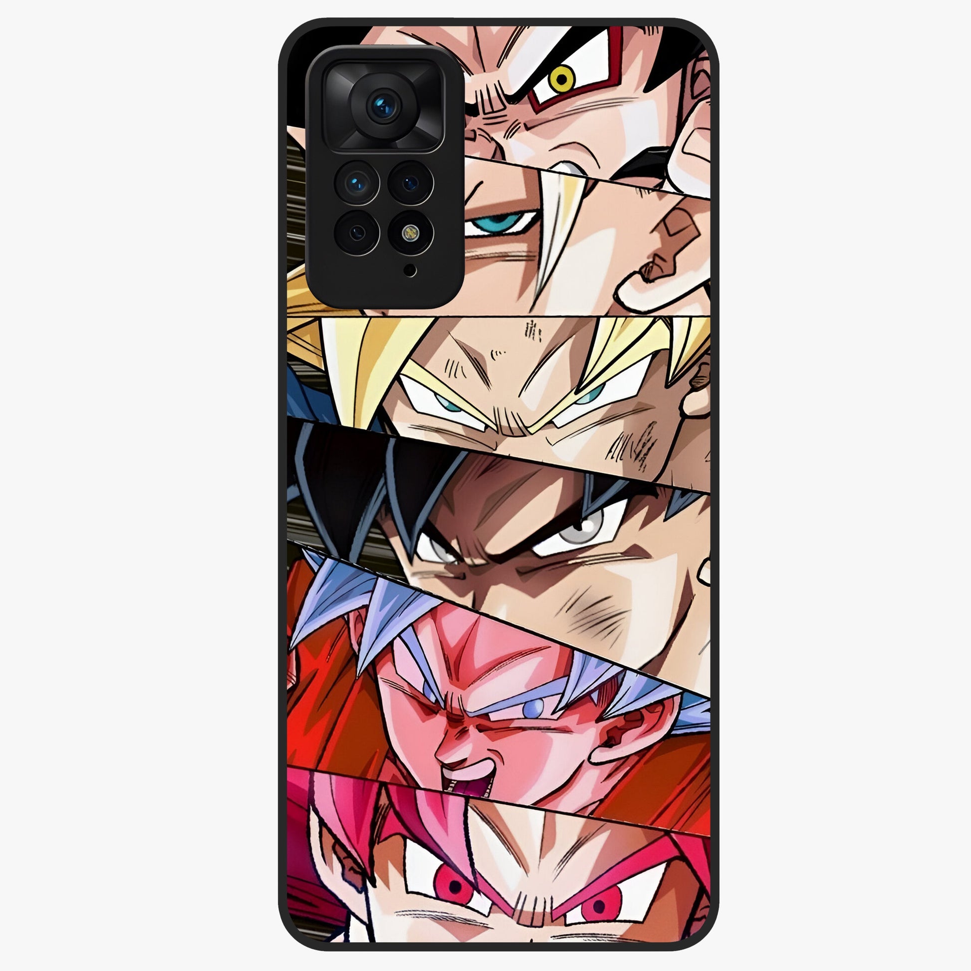Anime Character Glass Case showing flat back view with vibrant anime artwork and glossy glass finish.