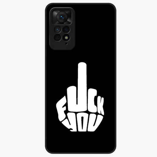 Rebel Mode On Glass Case showing flat back view with bold rebellious typography artwork and glossy glass finish.