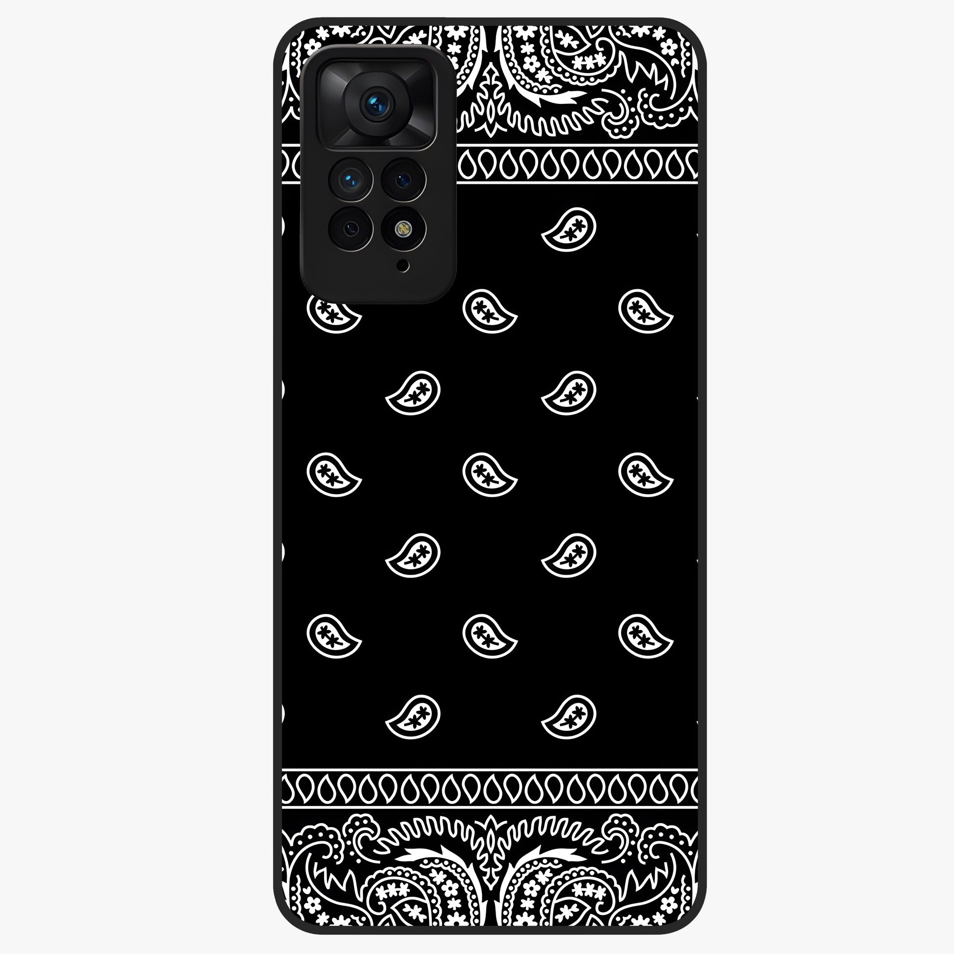Retro Rebel Threads Glass Case showing flat back view with vintage street style artwork and glossy glass finish.