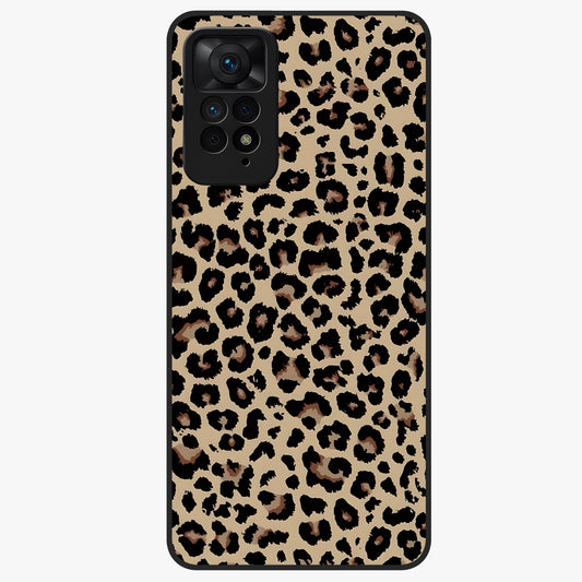 Savage Chic Pattern Glass Case showing flat back view with stylish patterned artwork and glossy glass finish.