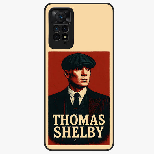 Vintage Mafia Authority Glass Case showing flat back view with bold vintage mafia inspired artwork and glossy glass finish.