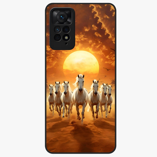 Wild Sunset Majesty Glass Case showing flat back view with majestic sunset landscape artwork and glossy glass finish.