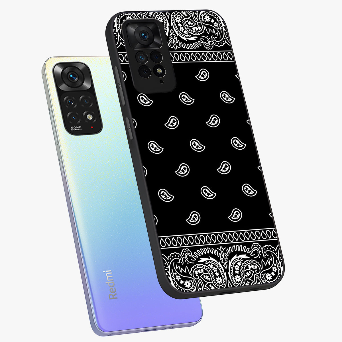 Retro Rebel Threads Glass Case displayed in angled mockup highlighting retro inspired graphic design with rebellious aesthetic.