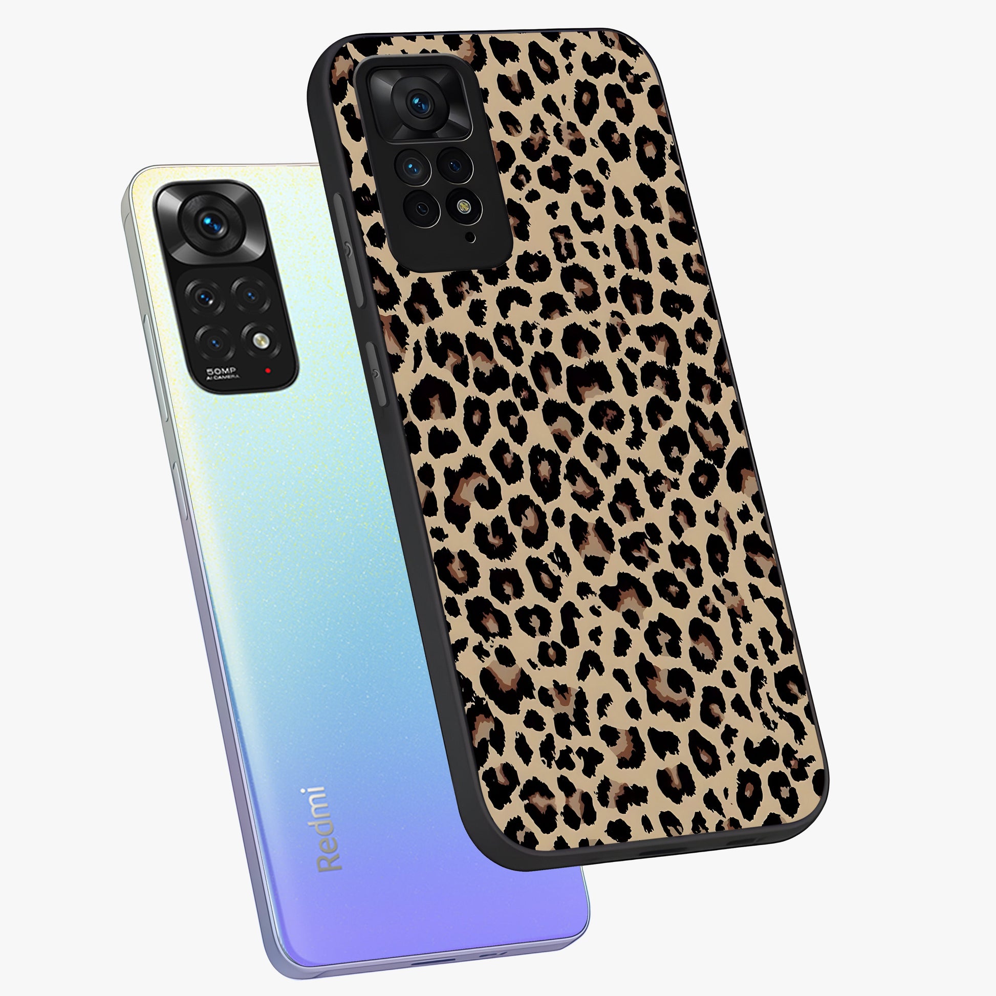 Savage Chic Pattern Glass Case displayed in angled mockup highlighting bold fashion inspired design with chic aesthetic.