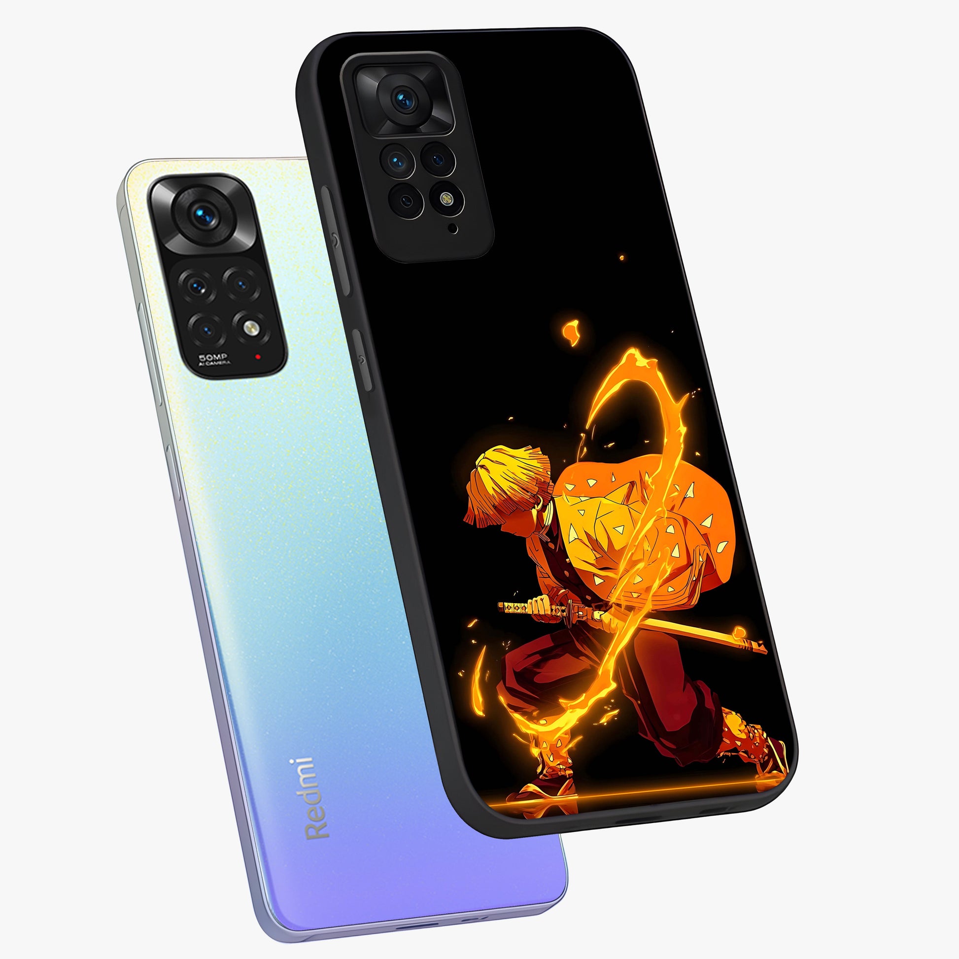 Thunder Flame Execution Glass Case displayed in angled mockup highlighting dramatic fire themed design with intense fantasy aesthetic.