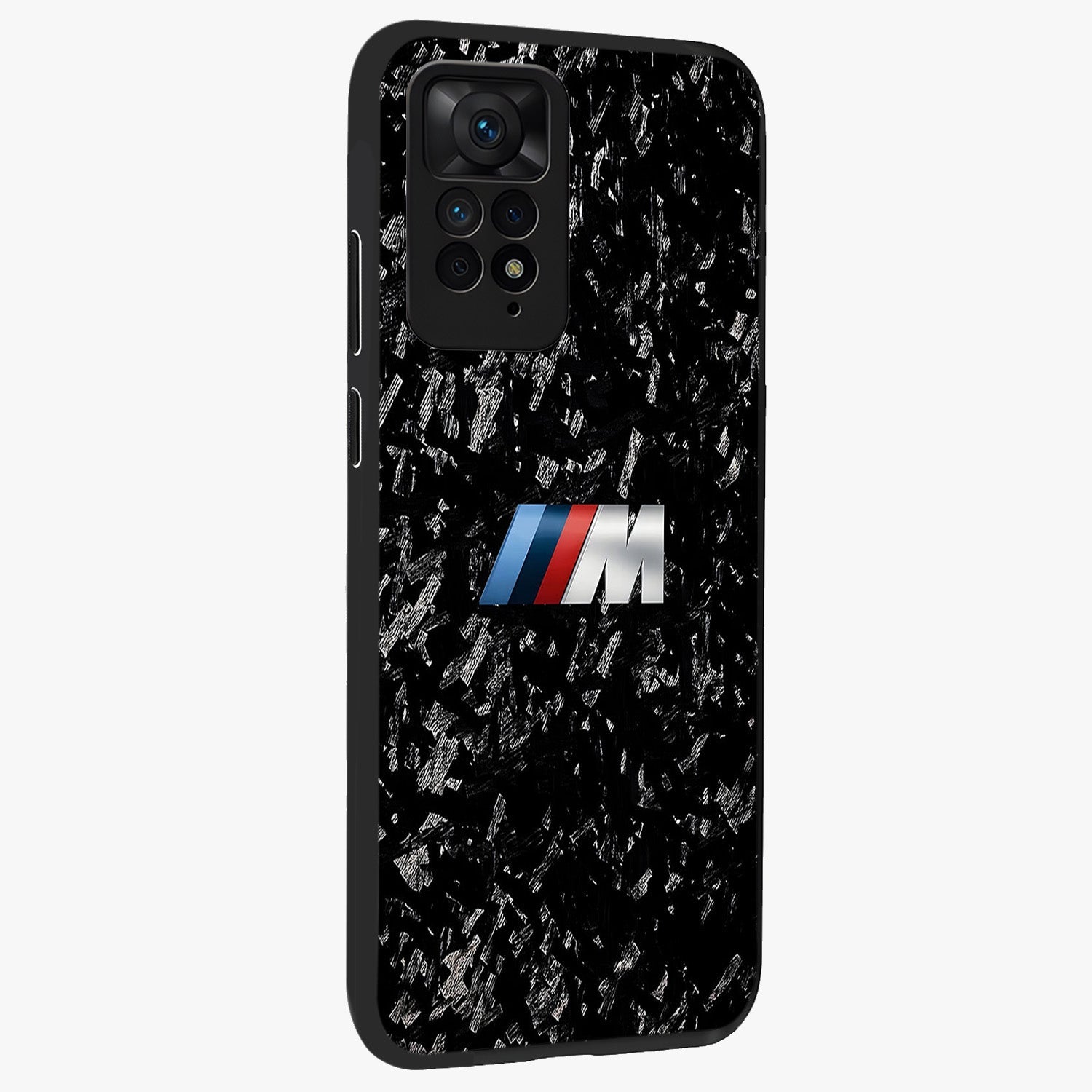Carbon Speed Mark Glass Case upright view showcasing modern carbon speed graphic with bold automotive theme.