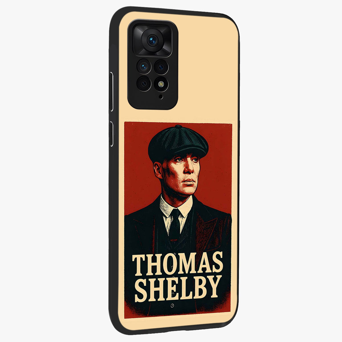 Vintage Mafia Authority Glass Case upright view showcasing dramatic vintage artwork with iconic authority theme.