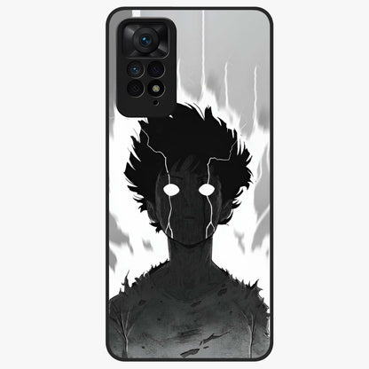Awakened Inner Rage Glass Case showing flat back view with intense artistic artwork and glossy glass finish.