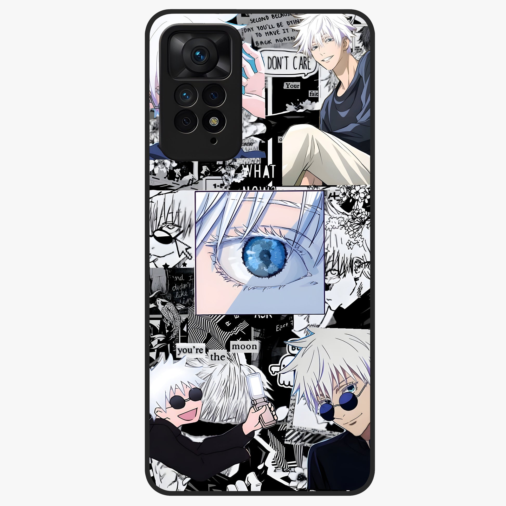 Infinity Sorcerer Chaos Glass Case showing flat back view with mystical sorcerer themed artwork and glossy glass finish.
