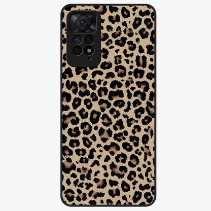 Savage Chic Pattern Glass Case showing flat back view with stylish patterned artwork and glossy glass finish.