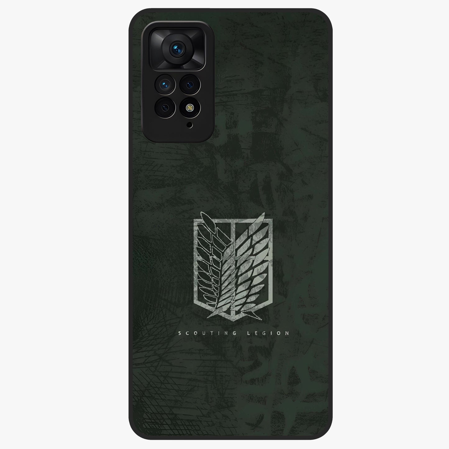 Wings Of Freedom Glass Case showing flat back view with symbolic wings artwork and glossy glass finish.
