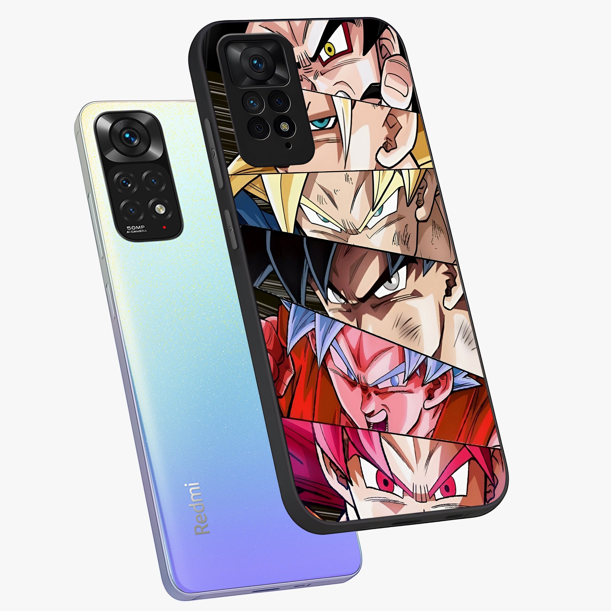 Anime Character Glass Case displayed in angled mockup highlighting colorful anime character illustration.
