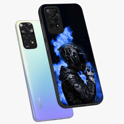 Cyber Sentinel Protocol Glass Case displayed in angled mockup highlighting digital cyber design with sci-fi aesthetic style.