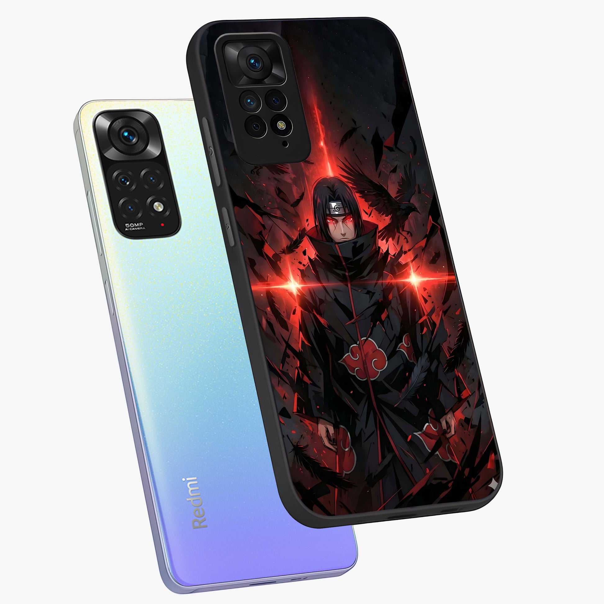 Focused Blade Discipline Glass Case displayed in angled mockup highlighting clean minimal text artwork with modern aesthetic style.