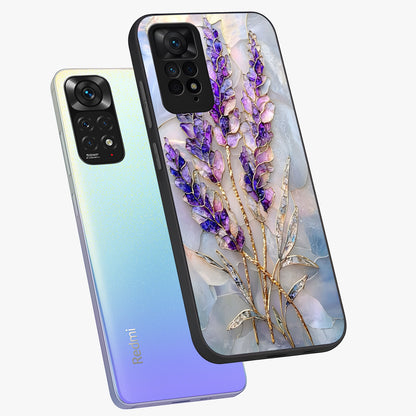 Lavender Dream Glow Glass Case displayed in angled mockup highlighting dreamy purple glow design with soft artistic style.