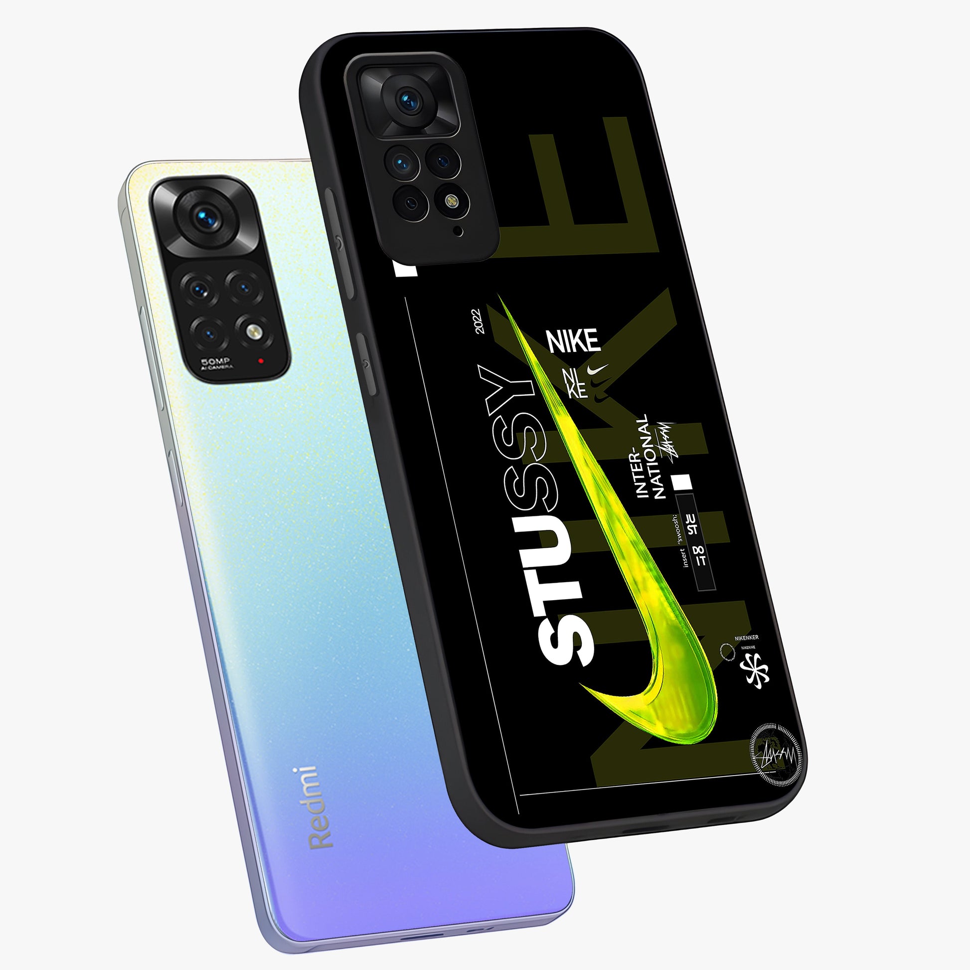 Neon Street Edition Glass Case displayed in angled mockup highlighting vibrant urban design with bold street aesthetic.